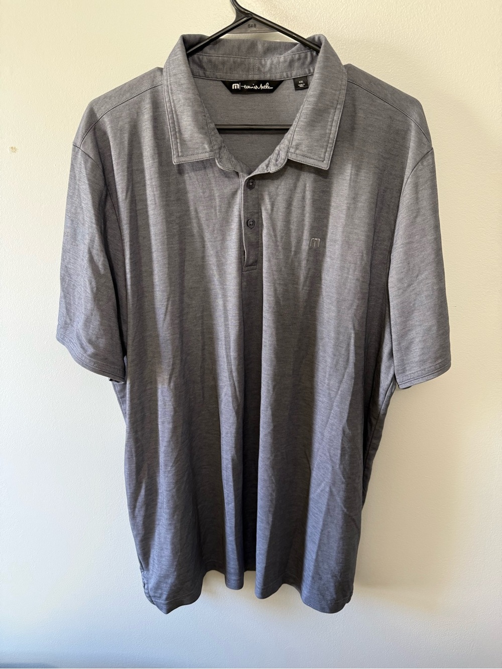 Travis Mathew Heather Gray Men's Polo